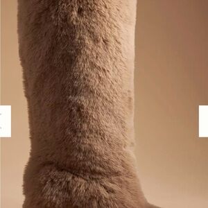 Jeffrey Campbell Faux Fur Brown Boots 9.5